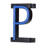 LED letter P, featuring LED lights that look like neon letters