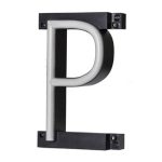 LED letter P, featuring LED lights that look like neon letters