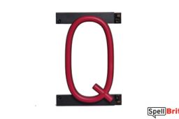 LED letter Q, featuring LED lights that look like neon letters