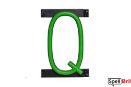 LED letter Q, featuring LED lights that look like neon letters