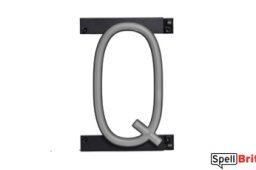 LED letter Q, featuring LED lights that look like neon letters