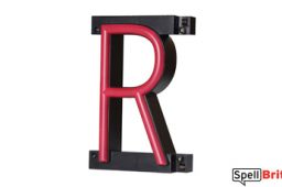 LED letter R, featuring LED lights that look like neon letters