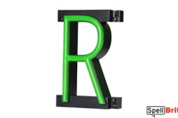 LED letter R, featuring LED lights that look like neon letters