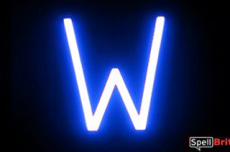 LED letter W, featuring LED lights that look like neon letters