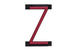 LED letter Z, featuring LED lights that look like neon letters