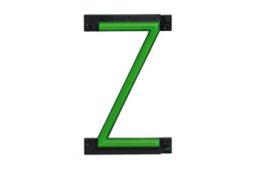 LED letter Z, featuring LED lights that look like neon letters