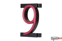 LED number 9, featuring LED lights that look like neon numbers