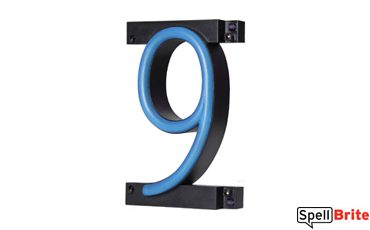 LED number 9, featuring LED lights that look like neon numbers