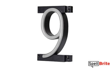 LED number 9, featuring LED lights that look like neon numbers