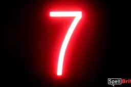 LED number 7, featuring LED lights that look like neon numbers