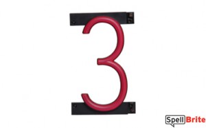 Neon-LED Numbers For Custom Sign Three
