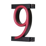 LED number 9, featuring LED lights that look like neon numbers