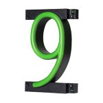 LED number 9, featuring LED lights that look like neon numbers