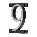 LED number 9, featuring LED lights that look like neon numbers