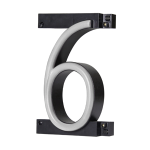 Number Six: White Neon-like LED Number to Make Custom Signs