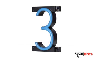 LED number 3, featuring LED lights that look like neon numbers