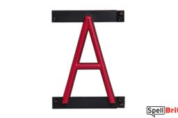 LED letter A, featuring LED lights that look like neon letters