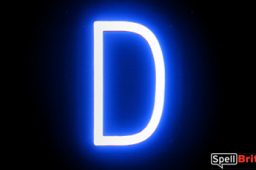 LED letter D, featuring LED lights that look like neon letters