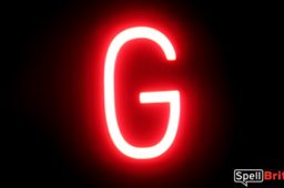 LED letter G, featuring LED lights that look like neon letters
