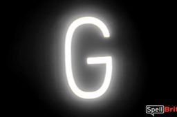 LED letter G, featuring LED lights that look like neon letters