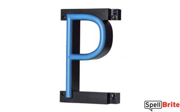 LED letter P, featuring LED lights that look like neon letters