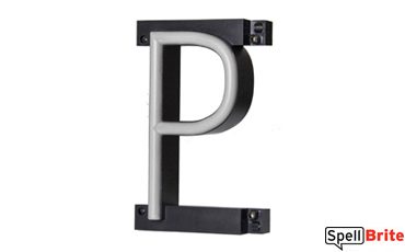 LED letter P, featuring LED lights that look like neon letters