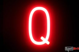 LED letter Q, featuring LED lights that look like neon letters