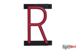LED letter R, featuring LED lights that look like neon letters