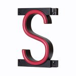 LED letter S, featuring LED lights that look like neon letters