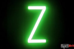 LED letter Z, featuring LED lights that look like neon letters