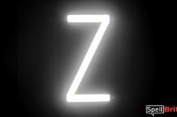 LED letter Z, featuring LED lights that look like neon letters