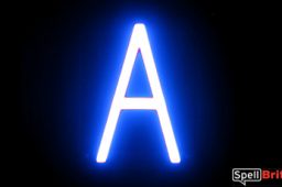 LED letter A, featuring LED lights that look like neon letters