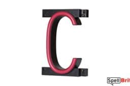 LED letter C, featuring LED lights that look like neon letters