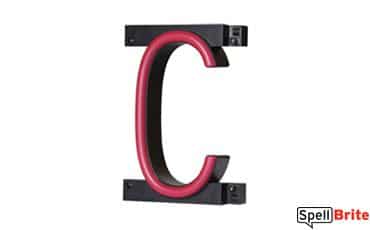 LED letter C, featuring LED lights that look like neon letters