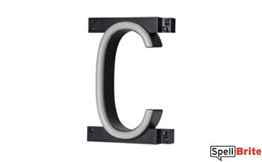 LED letter C, featuring LED lights that look like neon letters