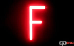 Neon-like Letters For Custom Sign F