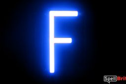 LED letter F, featuring LED lights that look like neon letters