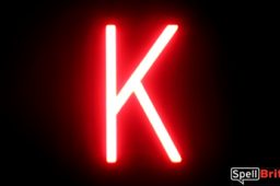 LED letter K, featuring LED lights that look like neon letters