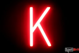 LED letter K, featuring LED lights that look like neon letters