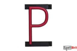 LED letter P, featuring LED lights that look like neon letters