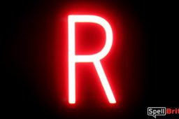 LED letter R, featuring LED lights that look like neon letters