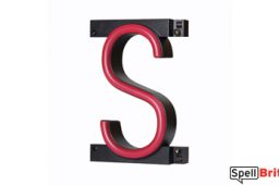 LED letter S, featuring LED lights that look like neon letters