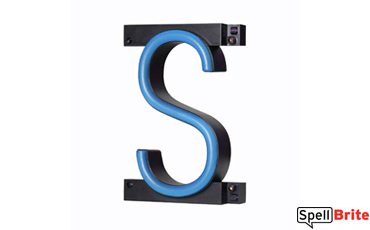 LED letter S, featuring LED lights that look like neon letters