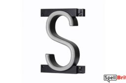 LED letter S, featuring LED lights that look like neon letters