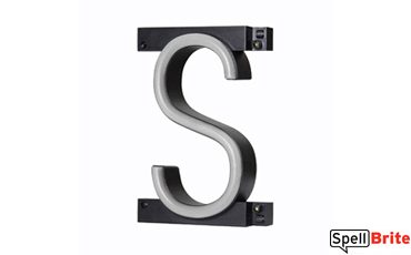 LED letter S, featuring LED lights that look like neon letters