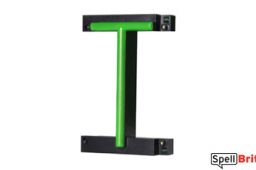 LED letter T, featuring LED lights that look like neon letters