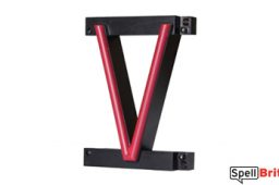 LED letter V, featuring LED lights that look like neon letters