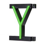 LED letter Y, featuring LED lights that look like neon letters