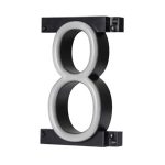 LED number 8, featuring LED lights that look like neon numbers