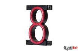 LED number 8, featuring LED lights that look like neon numbers